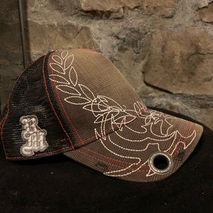 Red Monkey embroidered ‘trucker’ hat